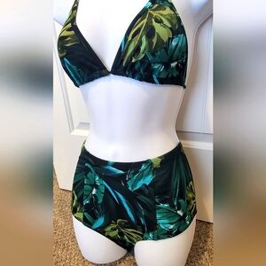 American Apparel Jungle high waisted bathing suit